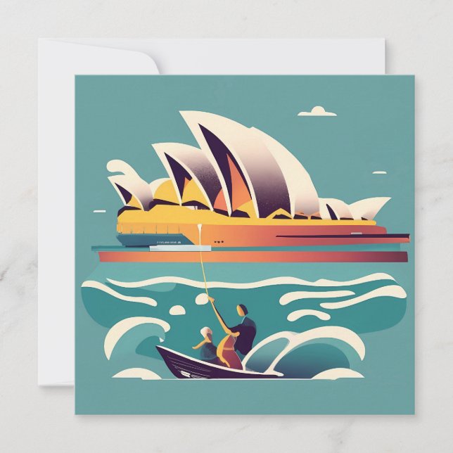 Sydney Opera House Australie peinture souvenir (Devant)