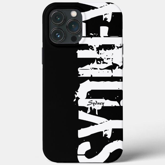 Sydney - Style urbain - coque iphone noir et blanc (Verso)