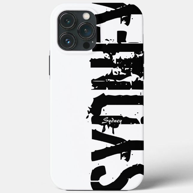 Sydney - Style urbain - coque iphone noir et blanc (Verso)