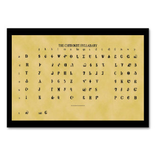 SYLLABE CHÉROKÈE CARTE PLATE