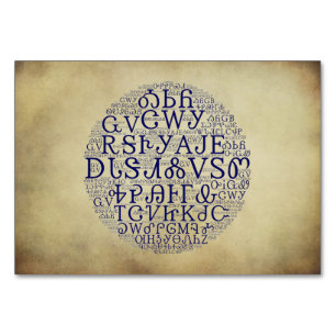 SYLLABE CHÉROKÈE CARTE PLATE EN Nuage Bleu