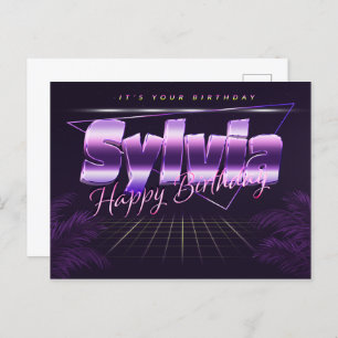 Sylvia Nom Prénom Anniversaire de la carte postale