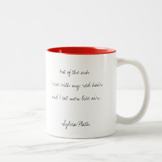 Sylvia Plath, tasse manuscrite de citation de
