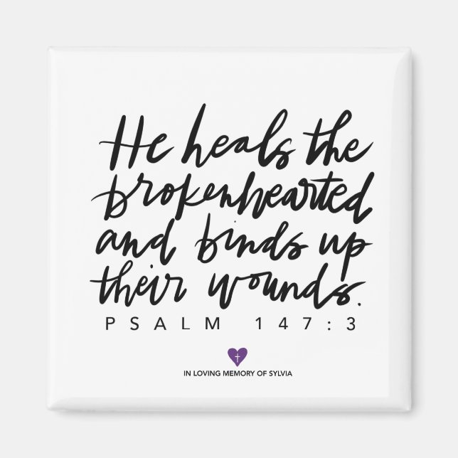 SylviasHistoire Psaume Carré Magnet (Devant)