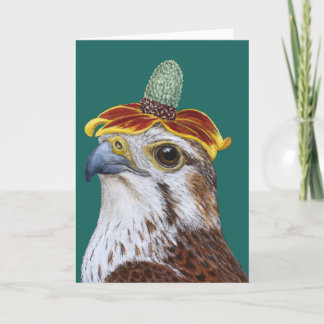 Sylvie le faucon des Prairies Carte de voeux pliée