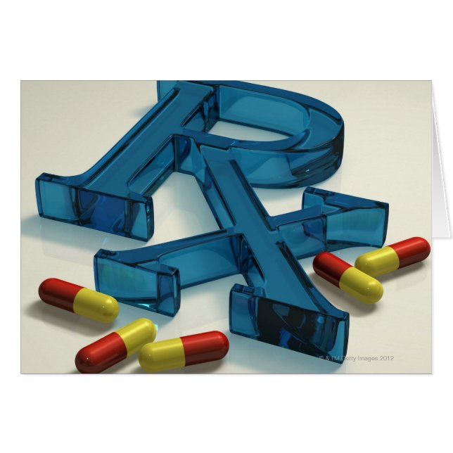 Symbole 3D RX avec capsules (Devant horizontal)