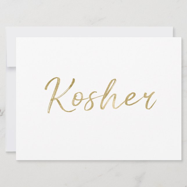 Symbole alimentaire "Kosher" | Main Or Stylish Let (Devant)