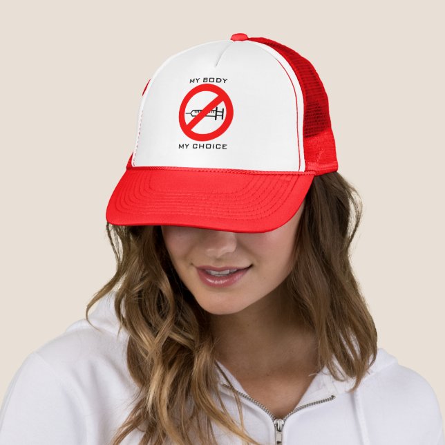 Symbole anti-Vax Trucker Chapeau Casquette Mon cor (En situation)