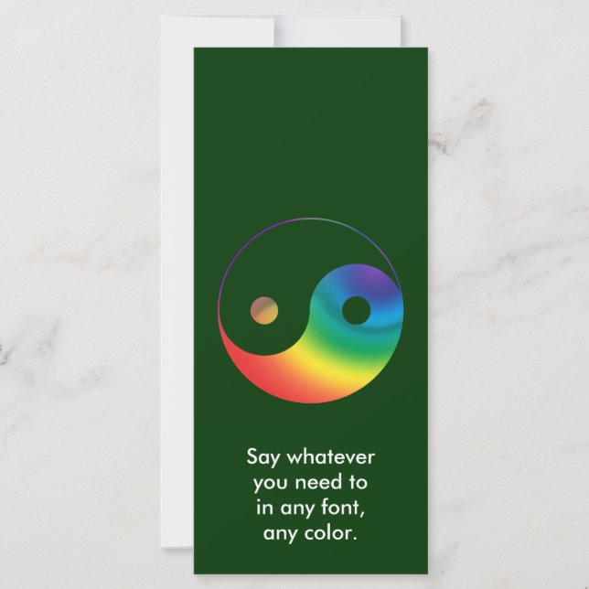 Symbole arc-en-ciel Yin Yang (Devant)