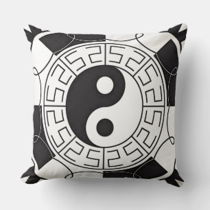 Symbole asiatique Yin et Yang Oreiller