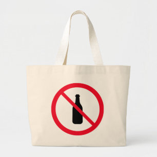 Symbole Aucun Cercle Rouge Alcool Sac fourre-tou