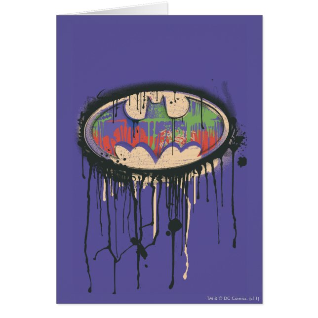 Symbole Batman | Logo rouge violet vert (Devant)