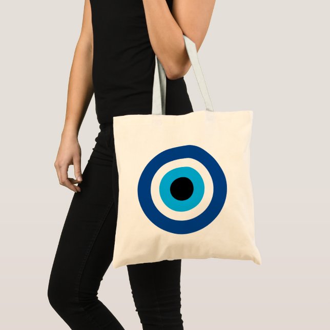 Symbole bleu Mati Evil Eye sac fourre-tout (Devant (produit))