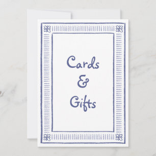 Symbole bleu Quirky Hand Drawn Wedding Cards & Gif