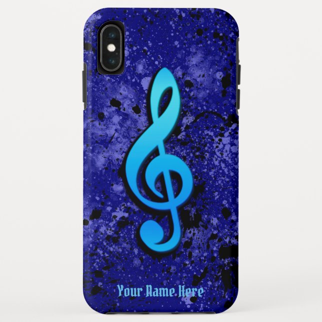 Symbole Blue Music Note iPhone XS Max Coque (Dos)