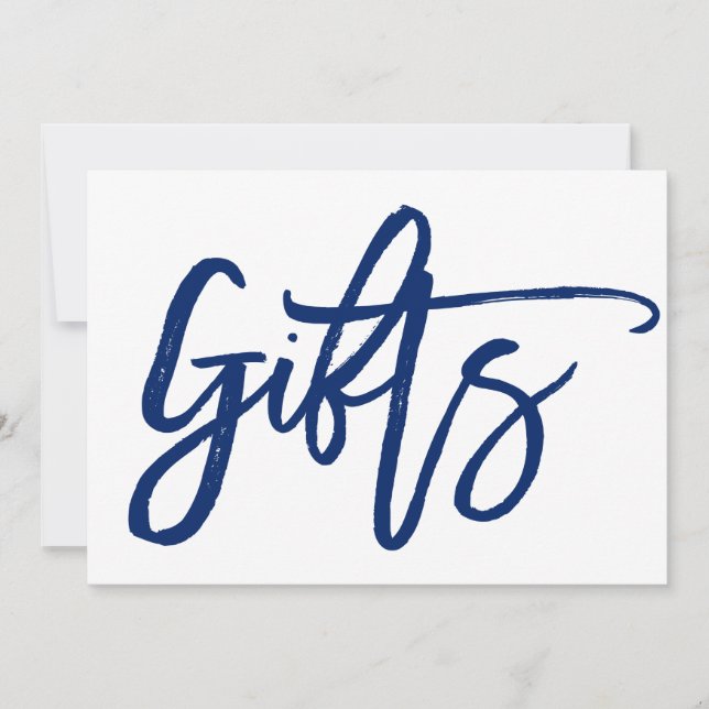 Symbole Cadeaux de Mariage Lettré À La Main Chic (Devant)