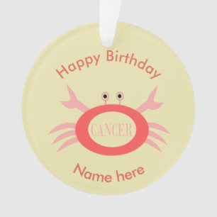 Symbole cancéreux Crabe Acrylique Ornement