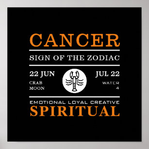 Symbole cancéreux du Zodiaque, Poster astrologique