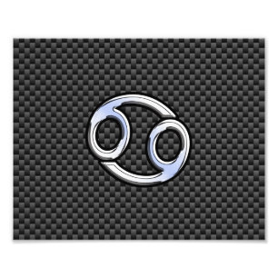 Symbole cancéreux Zodiac Charbon Fiber Impression