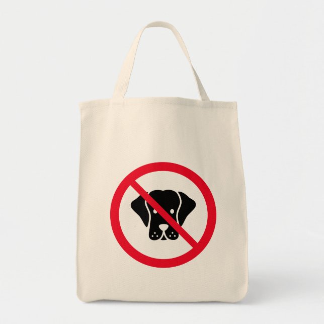 Symbole Cercle Rouge interdit aux chiens | Sac fou (Devant)