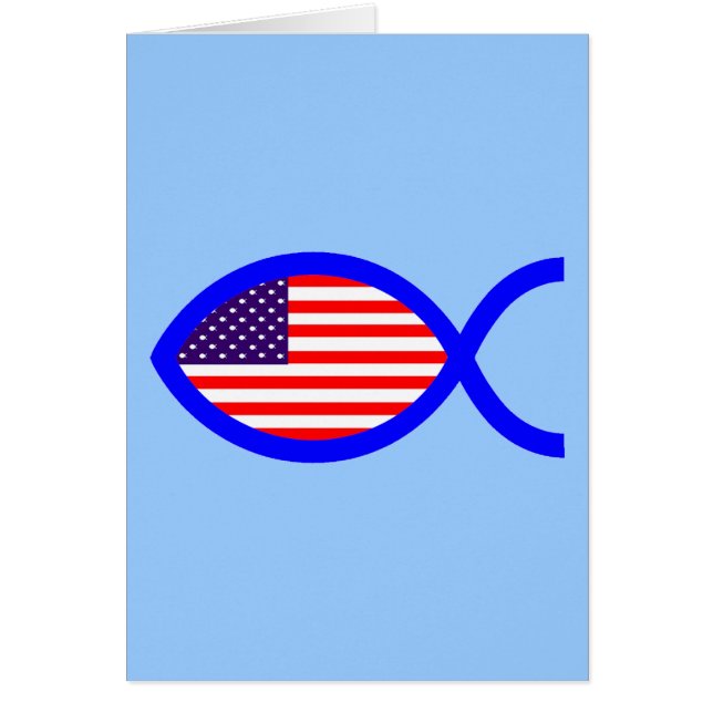 Symbole chrétien de poissons de drapeau américain (Devant)
