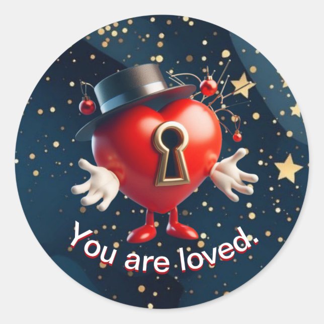 Symbole d'amour autocollant (Devant)