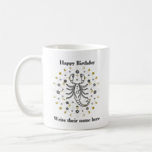 Symbole d'astrologie Scorpio Anniversaire Mug Oct