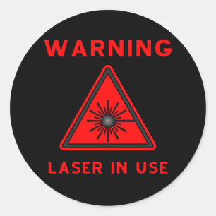 Symbole d'avertissement laser rouge Sticker