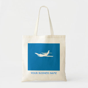Symbole d'avion bleu personnalisable sac réutilisa