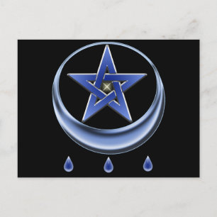 Symbole de bénédiction et carte postale Pentagram