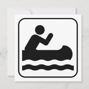 Symbole de canoë Invitation
