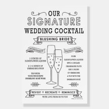 Symbole de cocktail signature blanche de Bride