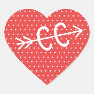 Symbole de coureur de fond Stickers Coeur rouge