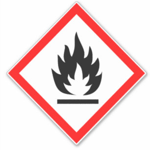 Symbole de danger de flamme Étiquette
