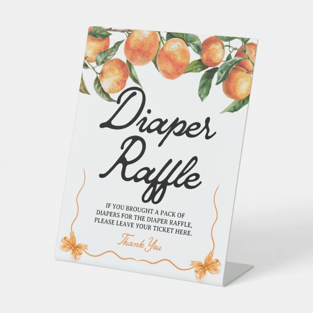 SYMBOLE DE DISQUETTE | Panneau Baby shower orange (Recto)