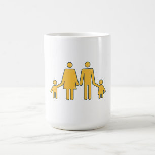 Symbole de famille de conception plat Café Mug