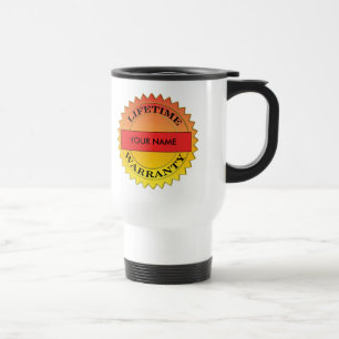 Symbole de garantie à vie Votre nom Voyage Mug