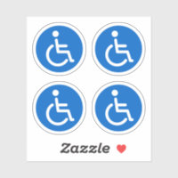 LOGO HANDICAPÉ FAUTEUIL ROULANT Autocollant de voiture Décalque Porte  fenêtre Handicapé Bleu Badge Accès -  France