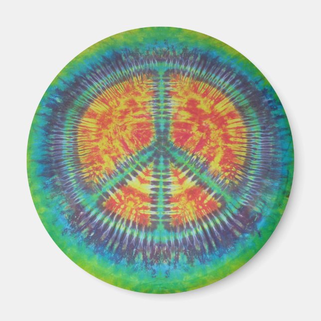 SYMBOLE DE LA PAIX Classique Tie Dye Magnet (Devant)