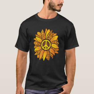 Symbole de la Paix de Tournesol T-shirt Rayonner A