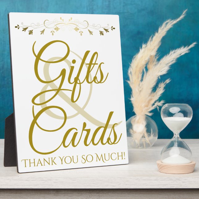 Symbole de la plaque de mariage Gold Elegant Cadea (Côté)