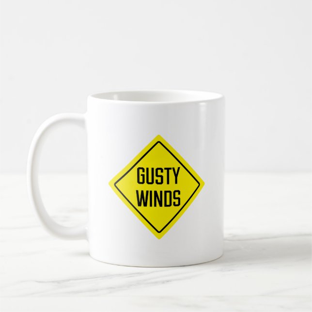 Symbole de la route Gusty Winds | Mug classique (Gauche)
