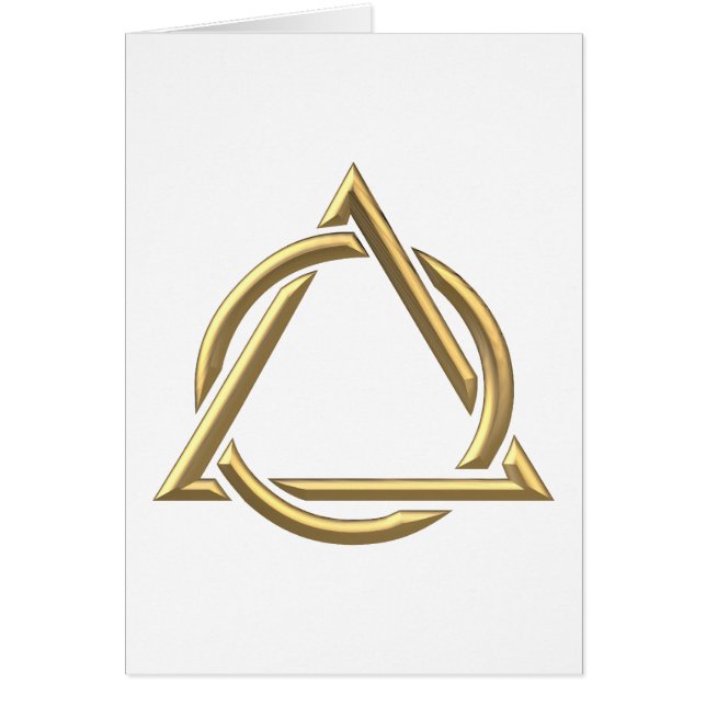 Symbole de la Sainte Trinité "3D" d'or (Devant)