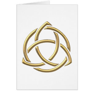 Symbole de la Sainte Trinité "3D" d'or 2