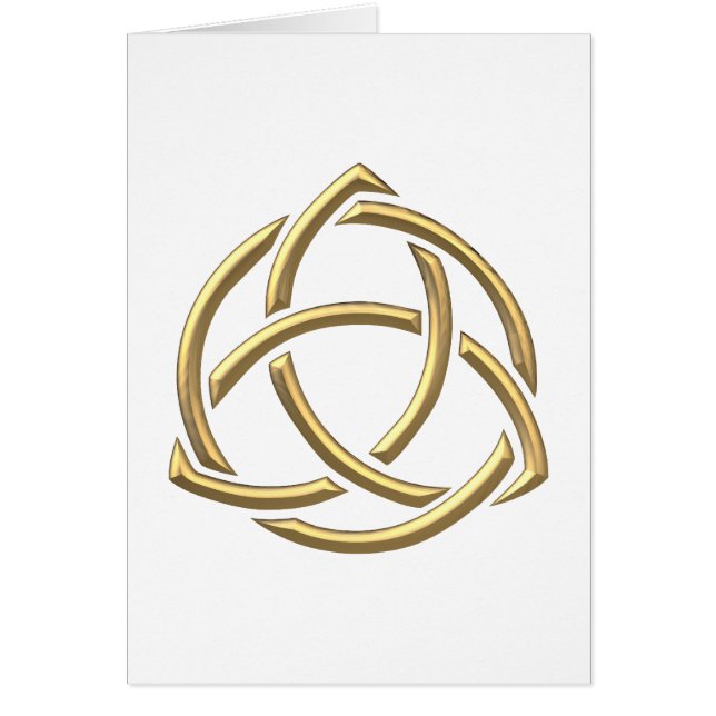 Symbole de la Sainte Trinité "3D" d'or 2 (Devant)