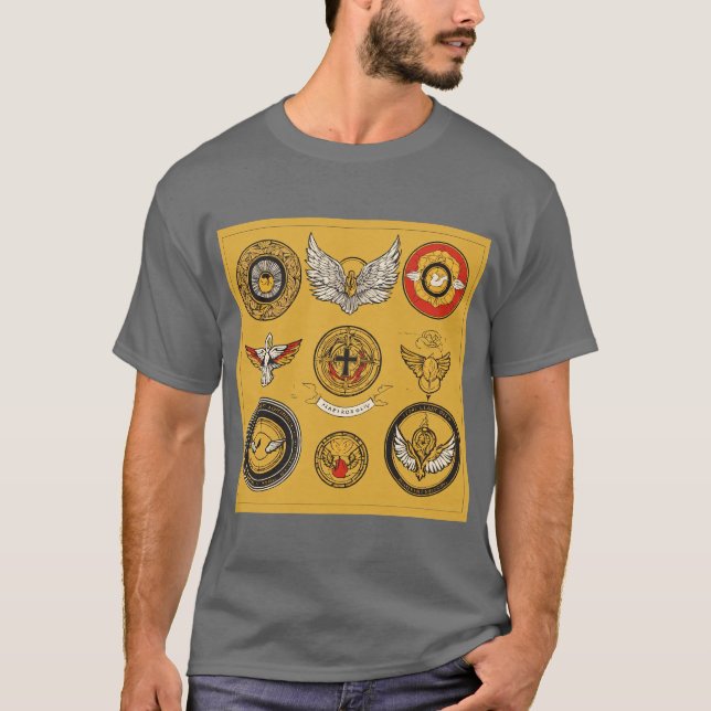 Symbole de l'ange ailé : T-shirt du logo Saint-Esp (Devant)