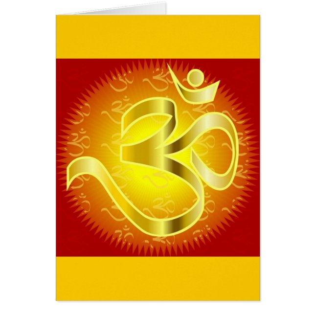 Symbole de l'Aum ou de l'Om en jaune et rouge (Devant)