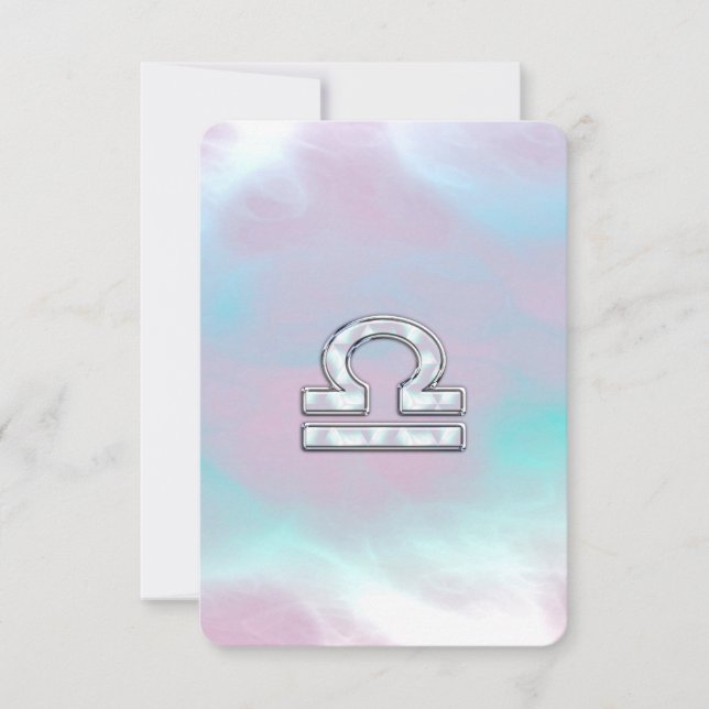 Symbole de Libra Zodiac Mère de style perle (Devant)