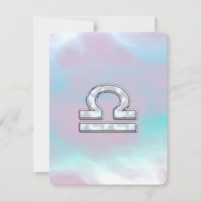 Symbole de Libra Zodiac Mère de style perle (Devant)