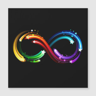 Symbole de l'infini des comètes arc-en-ciel
